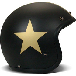DMD Retro Star Black Golden Κράνος Μηχανής Jet