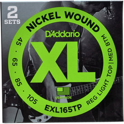 D'Addario EXL165TP Σετ 4 Χορδές Ηλεκτρικού Μπάσου Nickel Plated Steel 45-105" Mixed Tension