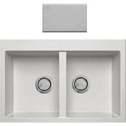 Crown Quadra Q-82 Ένθετος Νεροχύτης Γρανίτη Bianco Ice 79x50cm