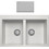 Crown Quadra Q-82 Ένθετος Νεροχύτης Γρανίτη Bianco Ice 79x50cm