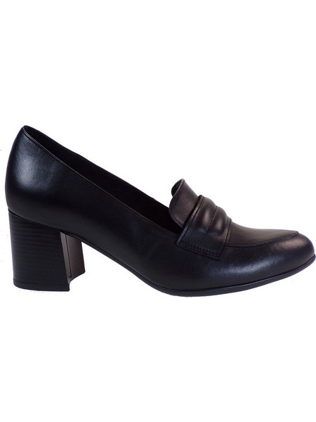 Katia Shoes Γόβες Suede με Χοντρό Ψηλό Τακούνι Μαύρες 44-1809
