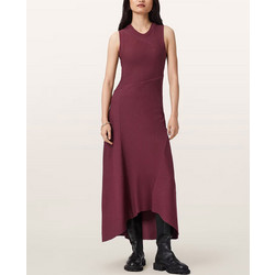 AllSaints Midi Καθημερινό Φόρεμα Μπορντό W073DD