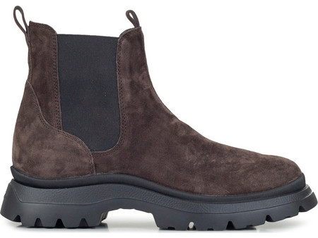 Hogan Ανδρικά Chelsea Μποτάκια Suede Καφέ HXM6920FT20BYE-S808