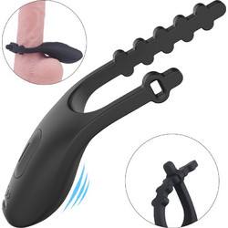 Guilty Toys Clipp Penis Stimulator Ring Ελαστικό Δαχτυλίδι Πέους Σιλικόνης με Δόνηση 4.4mm Μαύρο