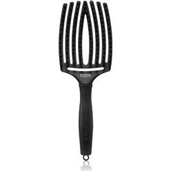 Olivia Garden Boar & Nylon L Full Βούρτσα Μαλλιών για Ξεμπέρδεμα με Φυσική Τρίχα Μαύρη