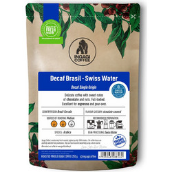 Ingagi Coffee Brasil Decaf Swisswater Decafeine Καφές Espresso Arabica σε Κόκκους 250gr