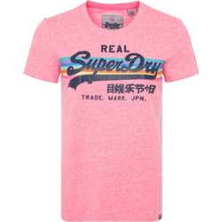 Superdry Γυναικείο Αθλητικό T-Shirt Φούξια G10138TT-ZV0