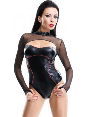 Demoniq Aimi Sexy Κορμάκι String See Through Μαύρο 5902188728873