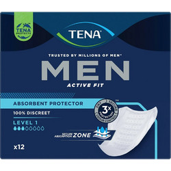 Tena Men Active Fit Επιθέματα Ακράτειας 3 Σταγόνες 12τμχ