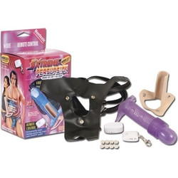 Εxtreme Persuasion Harness Strap On με Dildo & Δόνηση Μωβ
