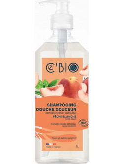 Laboratoire Gravier Ce'Bio Peche Blanche Φυτικό Σαμπουάν & Αφρόλουτρο για Επανόρθωση 1lt
