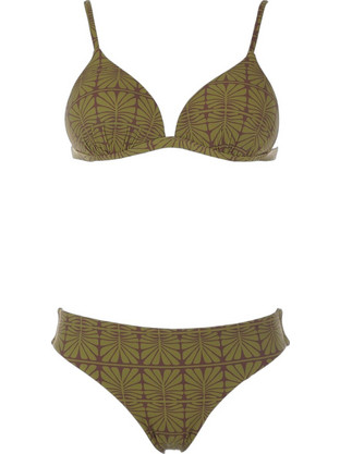 Gsecret Bikini Set Τριγωνάκι με Ενίσχυση Χακί C6388-36337