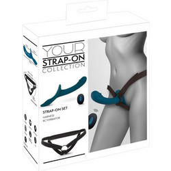 You2Toys Your Harness Strap On με Dildo 25.5cm & Δόνηση Πετρόλ