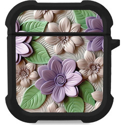 Sonique 3D Flower Series Θήκη Σιλικόνης για Apple AirPods 1 / 2 Βιολετί