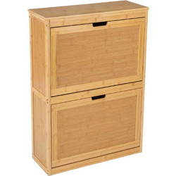 Andrea House Παπουτσοθήκη Ξύλινη Φυσικό Χρώμα M63xΠ24xΥ71cm AH-MU73109