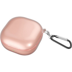 Sonique Transparent Θήκη TPU με Γάντζο για Samsung Galaxy Buds Pro / Live Ροζ Χρυσή