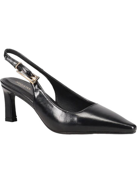 Migato Γόβες Slingback Δερμάτινες με Λεπτό Ψηλό Τακούνι Μαύρες 100041221-014