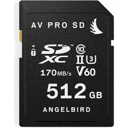Angelbird AV PRO SD SDXC 512GB Class 10 U3 V60 UHS-II 170MB/s