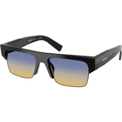 Prada PRD12SU 16K50E Ανδρικά Γυαλιά Ηλίου Τετράγωνα Κοκάλινα Μαύρα με Πολύχρωμο Φακό