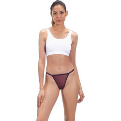 Cottonhill Γυναικείο Sexy String με Δαντέλα Μωβ CH4348