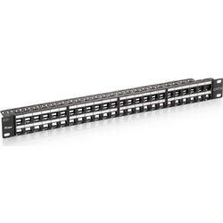 Equip 769248 Ethernet Patch Panel Keystone Rack 1U 19" 48 Θυρών Cat.6 Unshielded