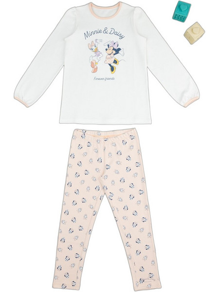 Prenatal Minnie & Daisy Παιδική Πιτζάμα Συνθετική Χειμωνιάτικη Μπεζ Σομόν 1510493