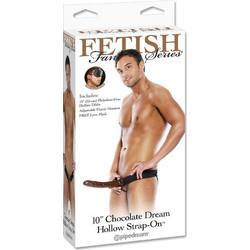 Pipedream Fetish Fantasy 10" Chocolate Dream Harness Strap On με Dildo 25cm Καφέ