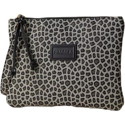 Fragola PC023TEX Leopard Γυναικείο Νεσεσέρ με Θήκες 25x3x20cm Χρυσό