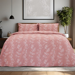 Lino Home Σετ Σεντόνια Μονά Βαμβακερά 170x260 Dejar Ροζ