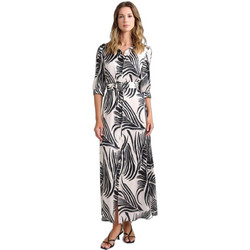 Fibes Fashion Maxi Καθημερινό Φόρεμα Σατέν Εκρού 05-9054