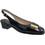Relax Anatomic Ανατομικές Γόβες Slingback Λουστρίνι με Χοντρό Χαμηλό Τακούνι Μαύρες E-5676-03