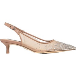 Steve Madden Γόβες Slingback Δερμάτινες με Τακούνι Στιλέτο με Στρας Μπεζ STESH11005346