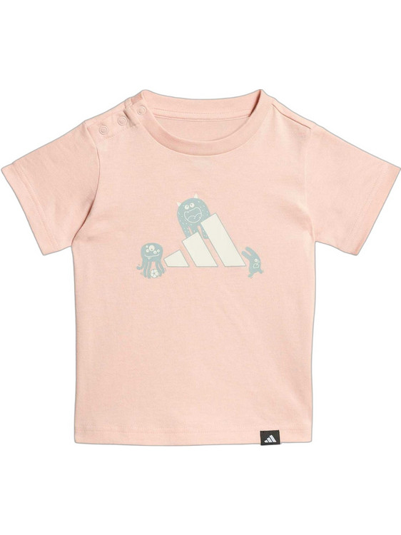 Adidas Παιδικό T-Shirt Κοντομάνικο Σομόν KA0522