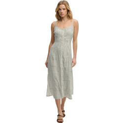 Superdry Midi Καλοκαιρινό Καθημερινό Φόρεμα Μεταξωτό Λευκό W8012079A-LOO