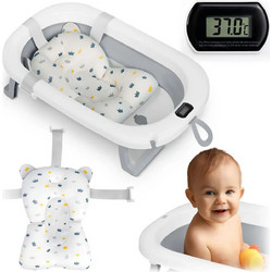 Ricokids RK-287 Πτυσσόμενο Μπανάκι Μωρού με Θερμόμετρο Γκρι