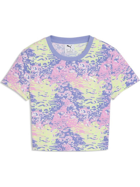 Puma Παιδικό Crop Top Λιλά Lime 635192-60