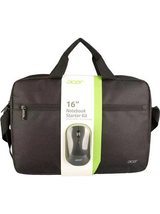 Acer Starter Kit Τσάντα Laptop Ώμου 16" Black + Ασύρματο Ποντίκι