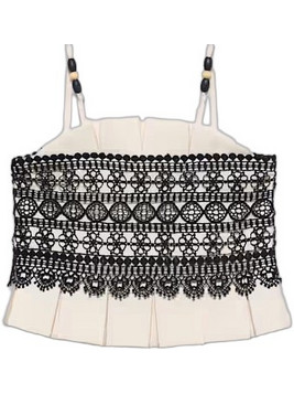 Abel & Lula Παιδικό Crop Top Αμάνικο Μπεζ Μαύρο 26-05171-004