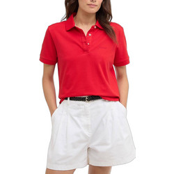 Barbour Γυναικεία Μπλούζα Polo Κοντομάνικη Κόκκινη LML0886-BRRE16