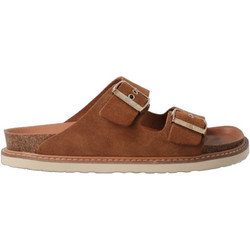 Genuins Hawaii Γυναικεία Σανδάλια Suede Ανατομικά Καφέ