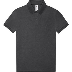 B&C Collection Γυναικεία Μπλούζα Polo Κοντομάνικη Ανθρακί PW463