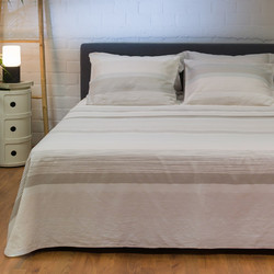Naf Naf Σετ Σεντόνια King Size Βαμβακοσατέν 270x280 Diamond 254 Opal Grey
