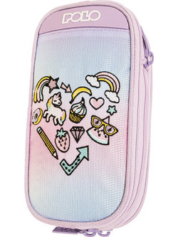 Polo Freely Unicorn Κασετίνα με 2 Θήκες Ροζ 937055-8420