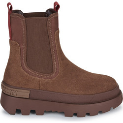 D.Franklin Γυναικεία Μποτάκια Chelsea Πλατφόρμα Suede Καφέ DFSH391010