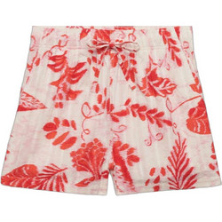 Superdry Γυναικείο Σορτς Υφασμάτινο Μπεζ Κόκκινο W7110497A