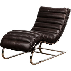 MSA Collection Πολυθρόνα Relax Δερμάτινη Καφέ Cigar Bilbao UBV11VCLC