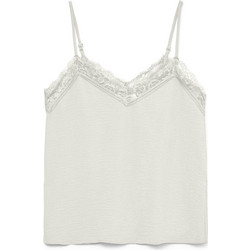 Vero Moda Jafran Γυναικείο Καλοκαιρινό Crop Lingerie Top Λευκό 10343257