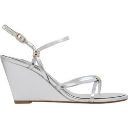 Nine West DEVVA3 Καλοκαιρινές Γυναικείες Πλατφόρμες Χαμηλές Ασημί 40-040