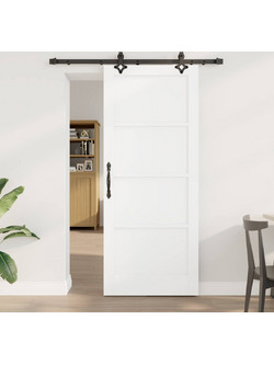 vidaXL Πόρτα Εσωτερική Συρόμενη Ξύλινη Λευκή 83x202cm 3445542