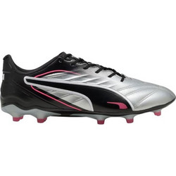Puma King Pro FG/AG 108308-02 Ποδοσφαιρικά Παπούτσια με Τάπες Ασημί Μαύρα